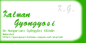 kalman gyongyosi business card